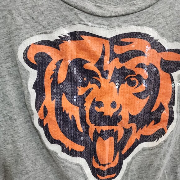 Victoria’s Secret Pink NFL Chicago Bears Team Sequin Tee T Shirt Medium - Picture 6 of 13
